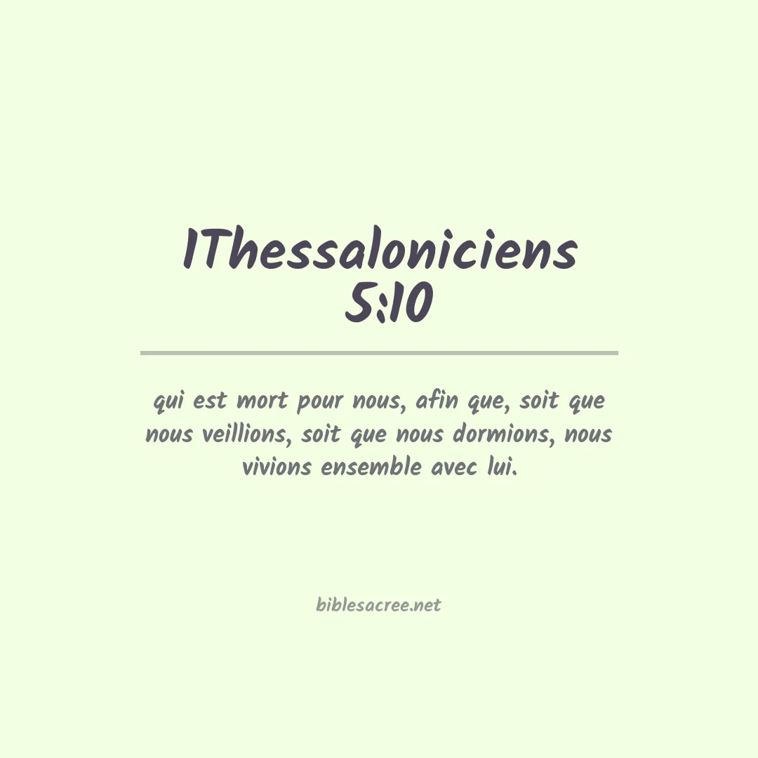 1Thessaloniciens  - 5:10