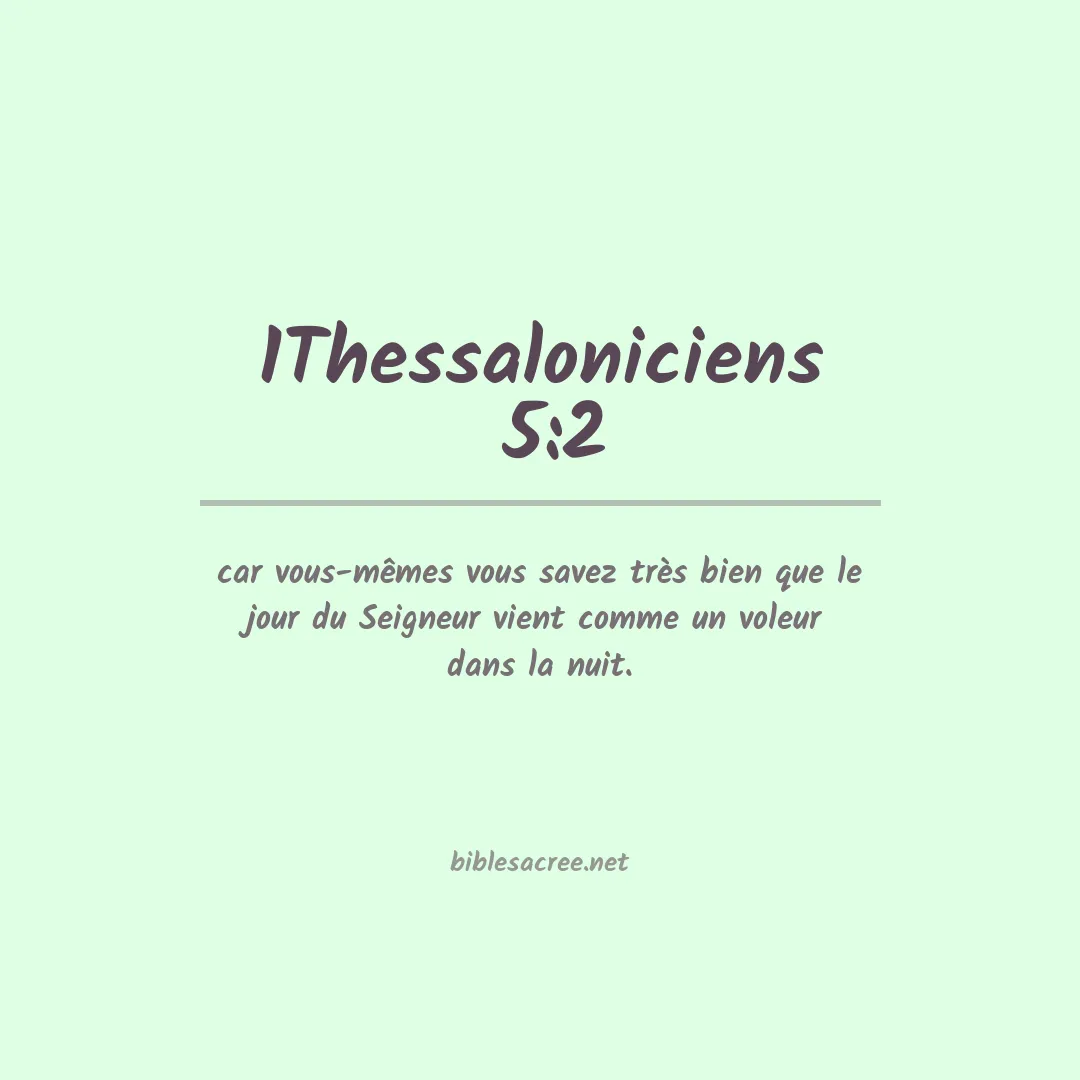 1Thessaloniciens  - 5:2