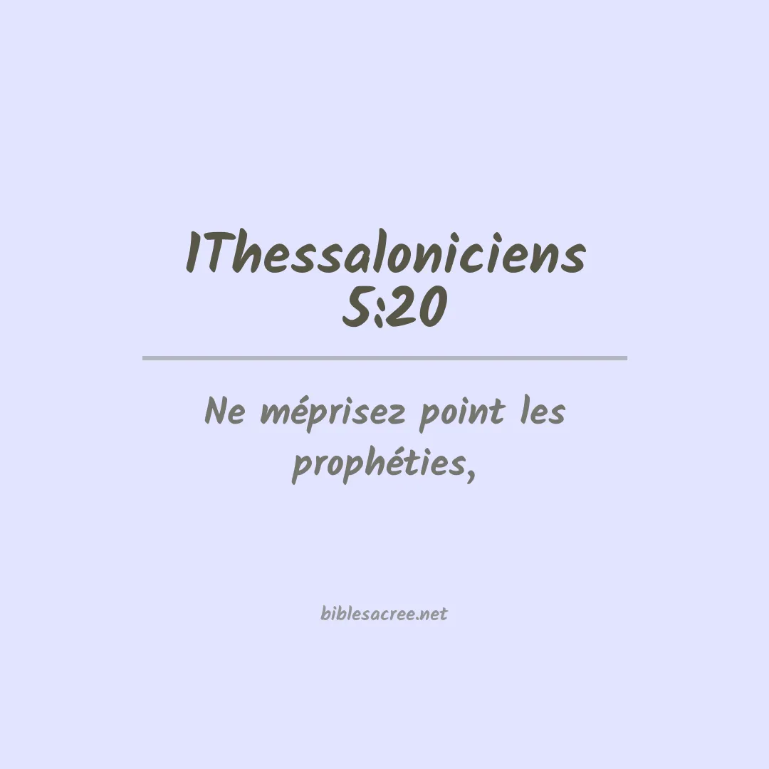 1Thessaloniciens  - 5:20