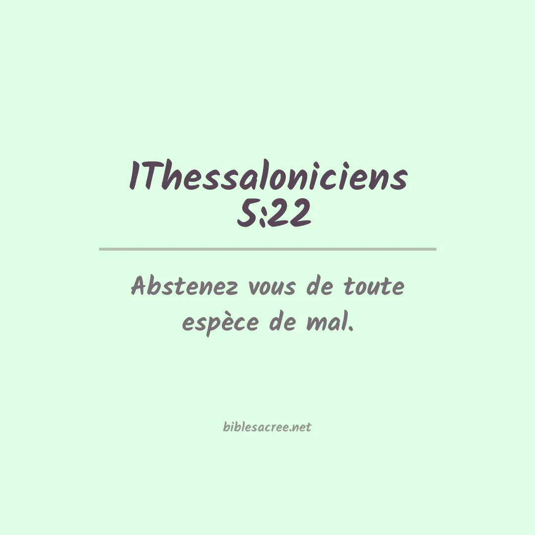 1Thessaloniciens  - 5:22