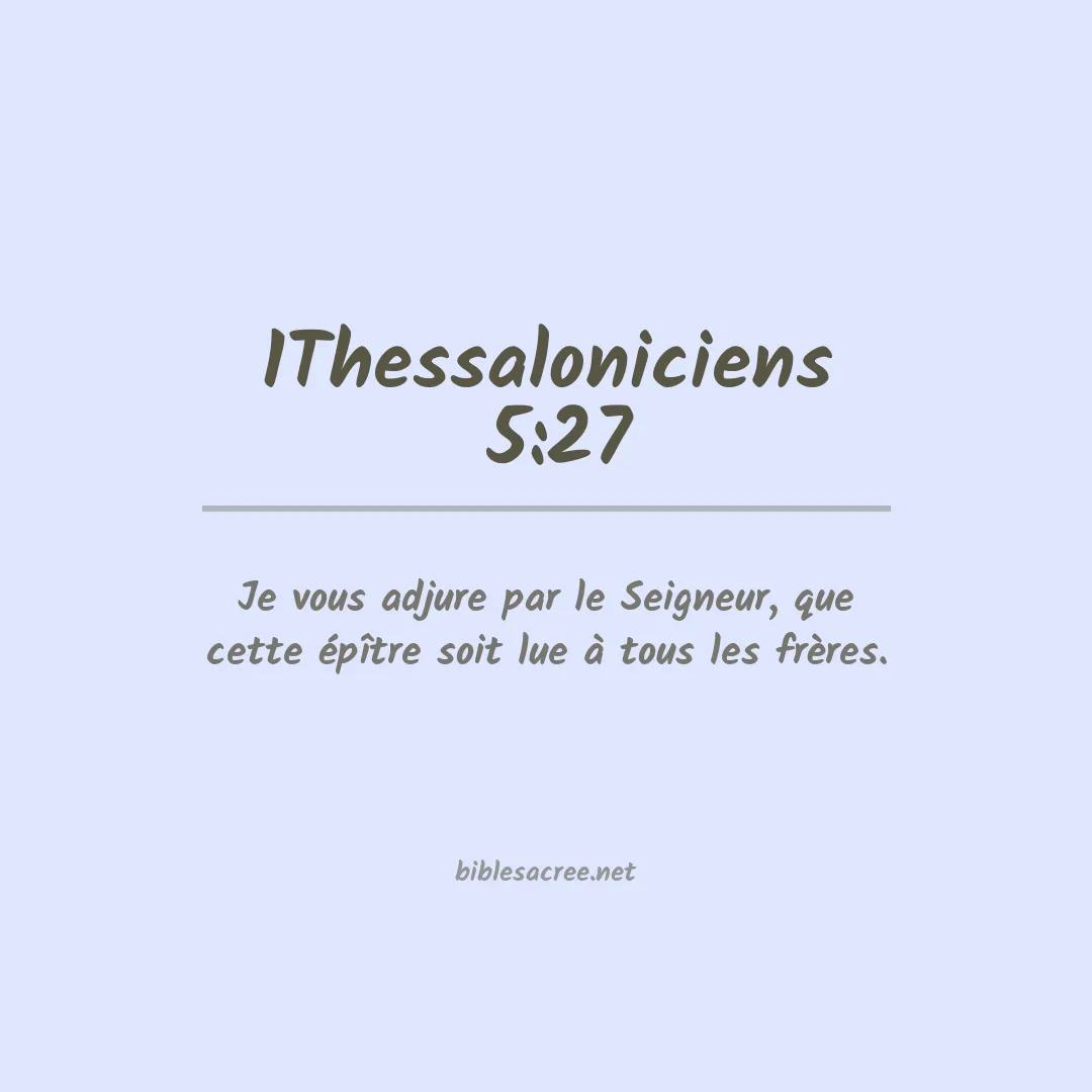1Thessaloniciens - 5:27