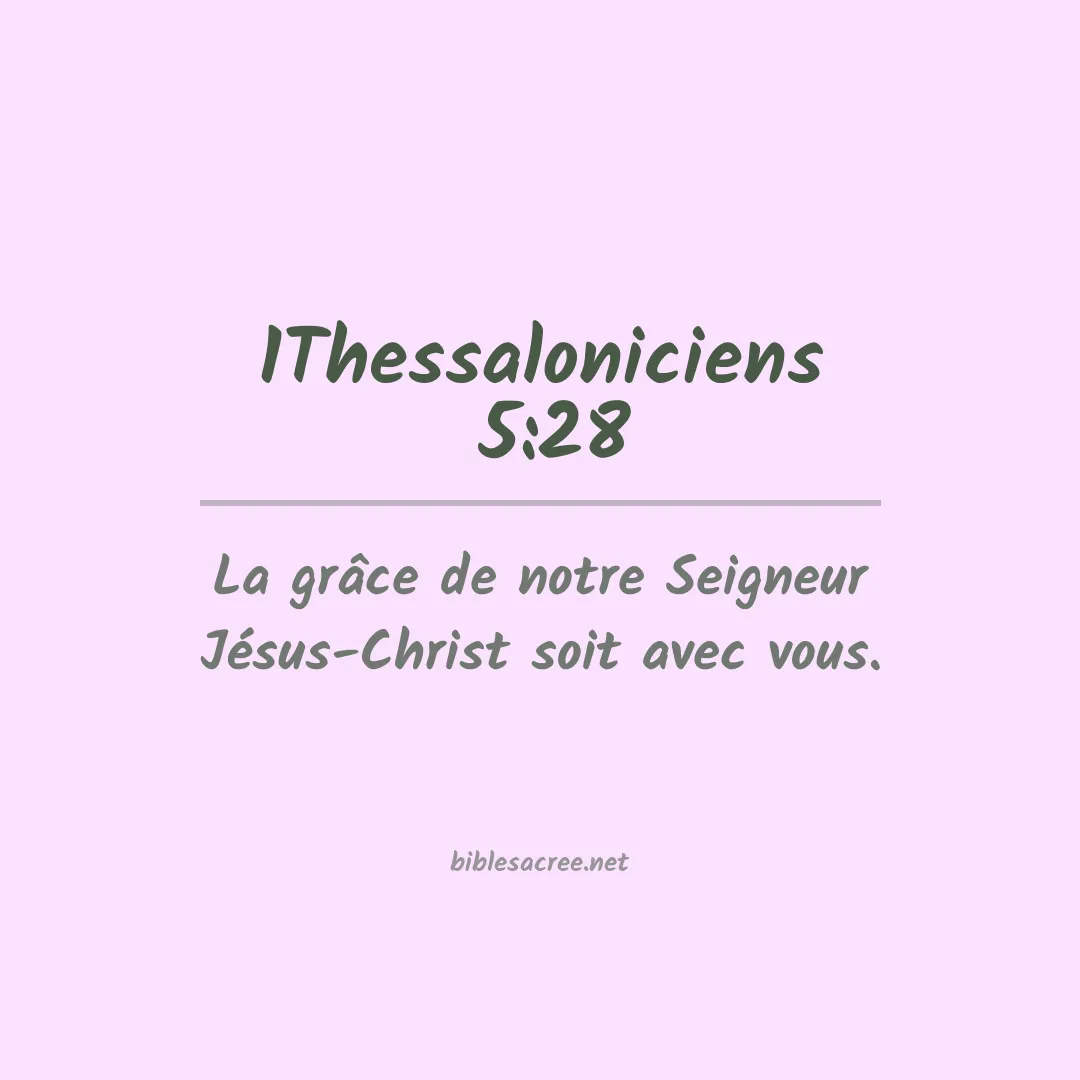 1Thessaloniciens  - 5:28