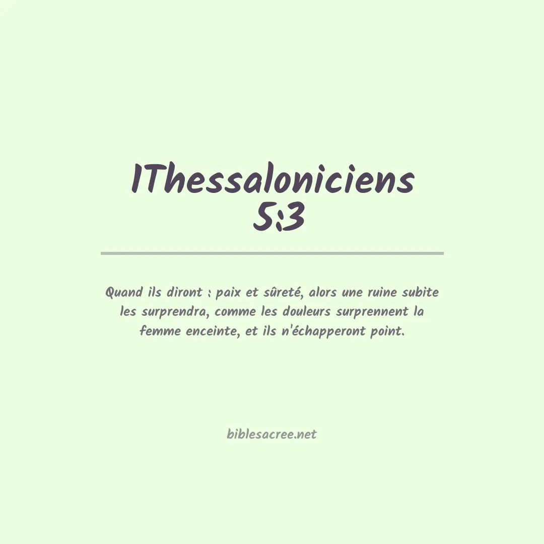 1Thessaloniciens  - 5:3