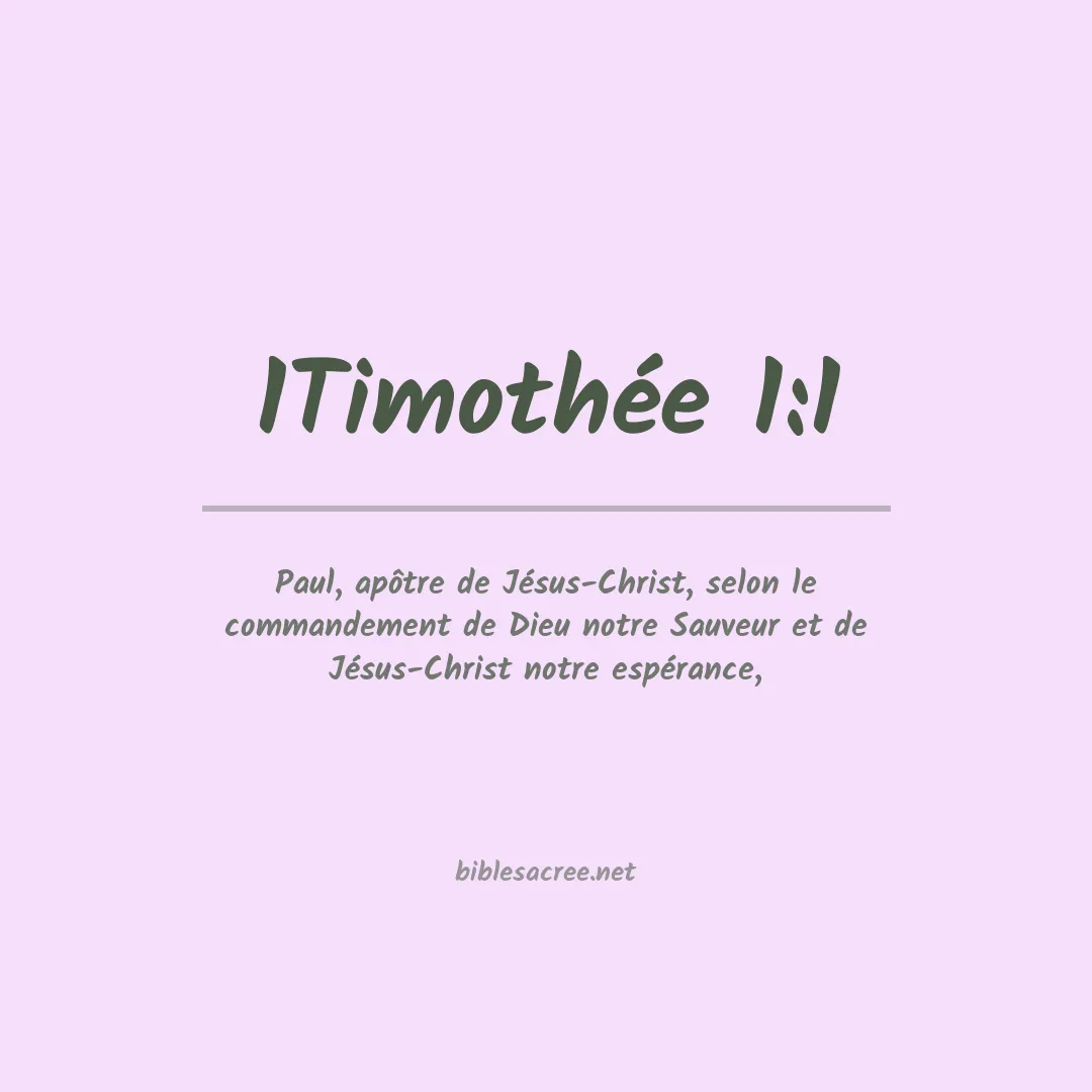 1Timothée - 1:1