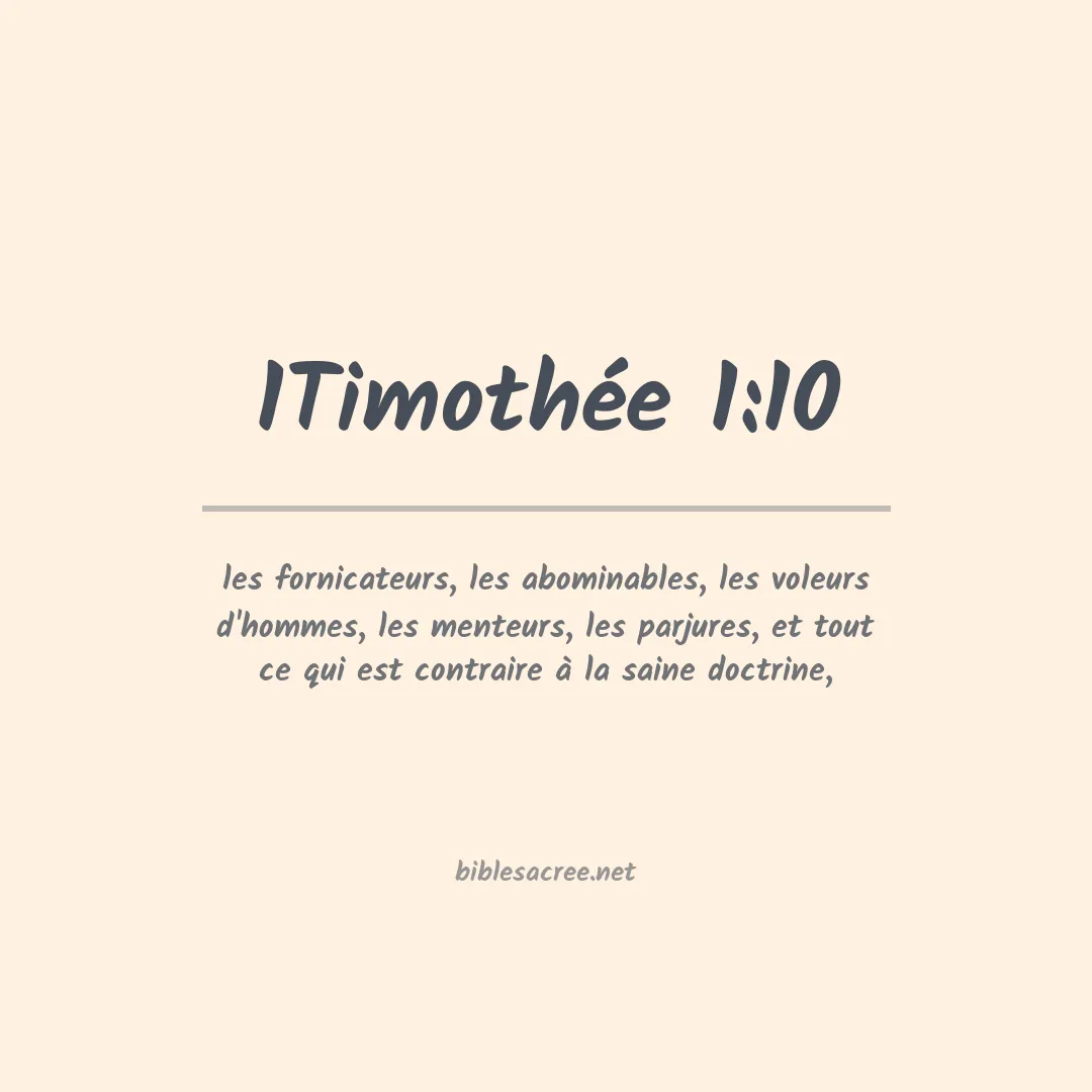 1Timothée - 1:10
