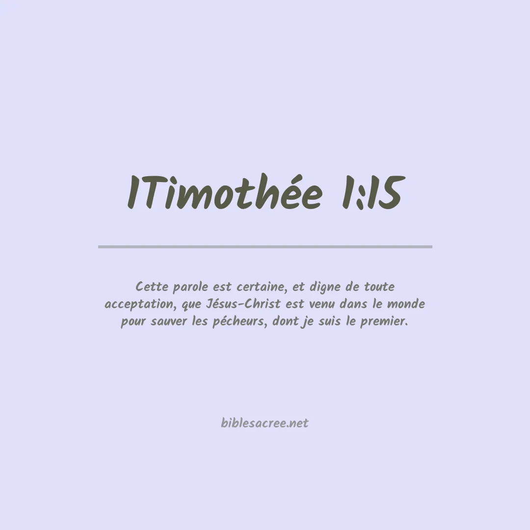 1Timothée - 1:15