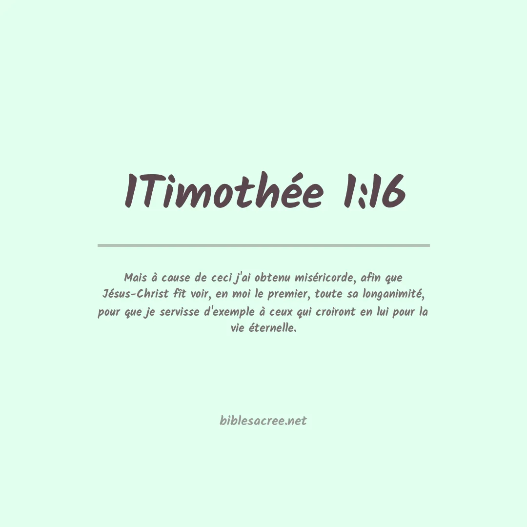 1Timothée - 1:16