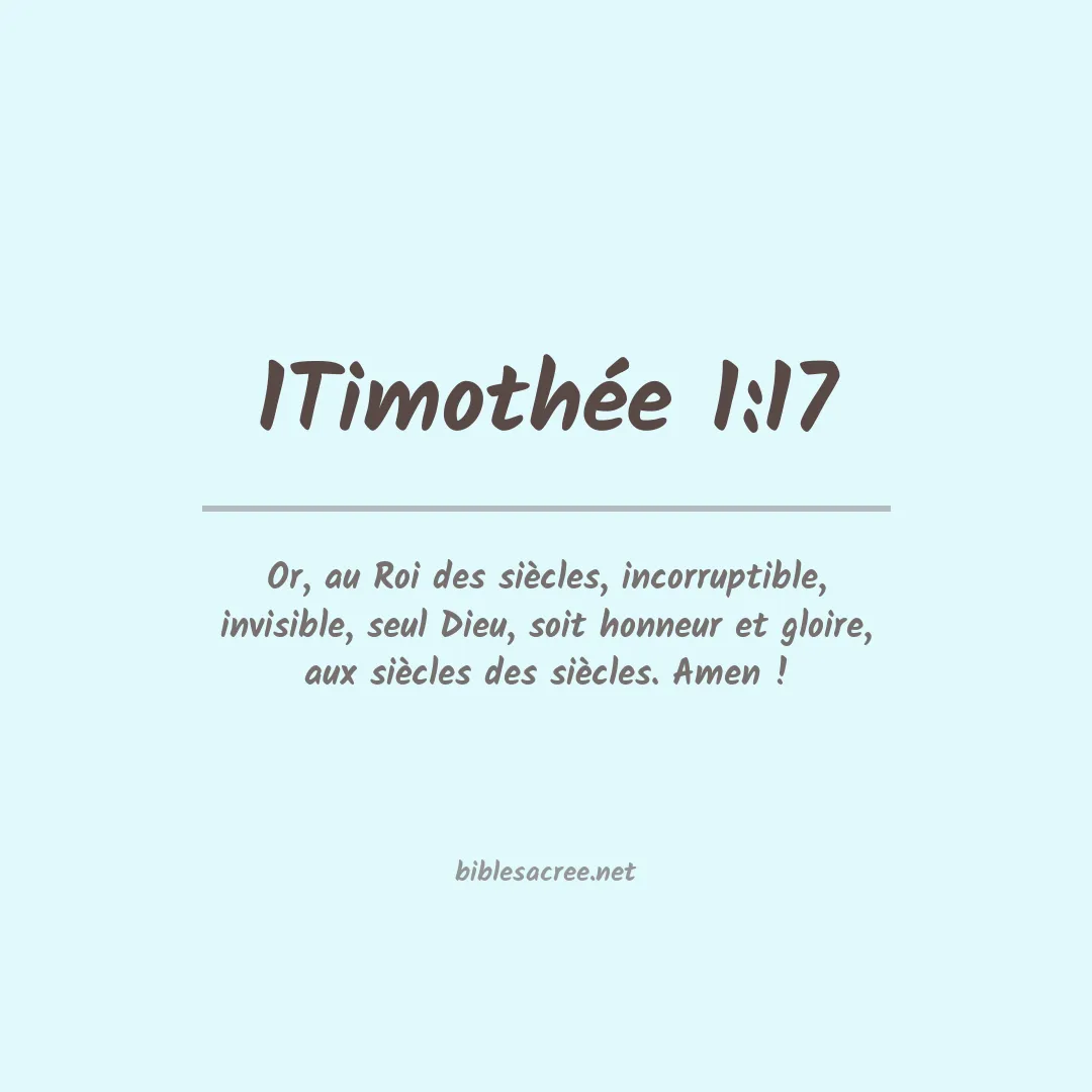 1Timothée - 1:17