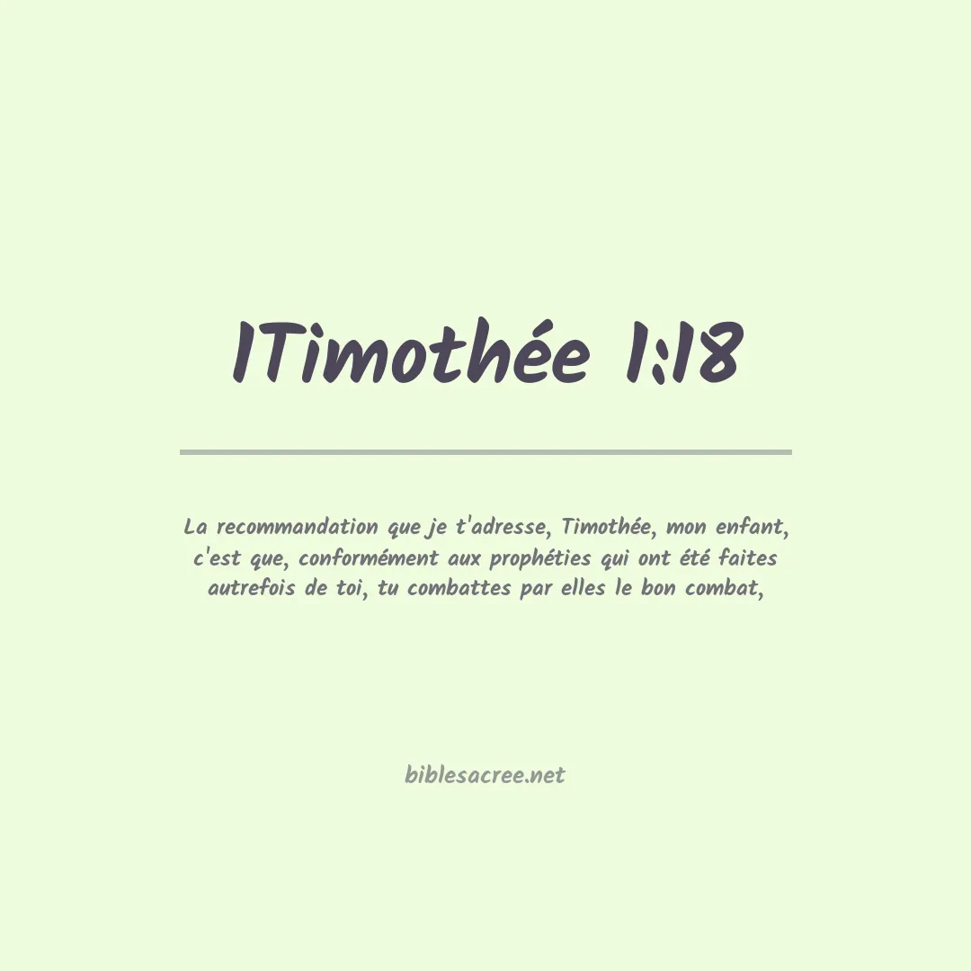 1Timothée - 1:18