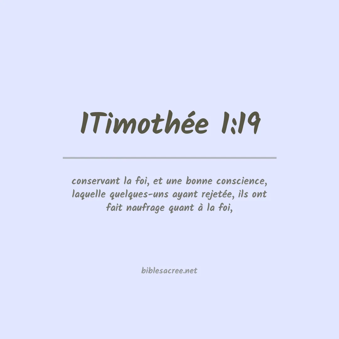 1Timothée - 1:19