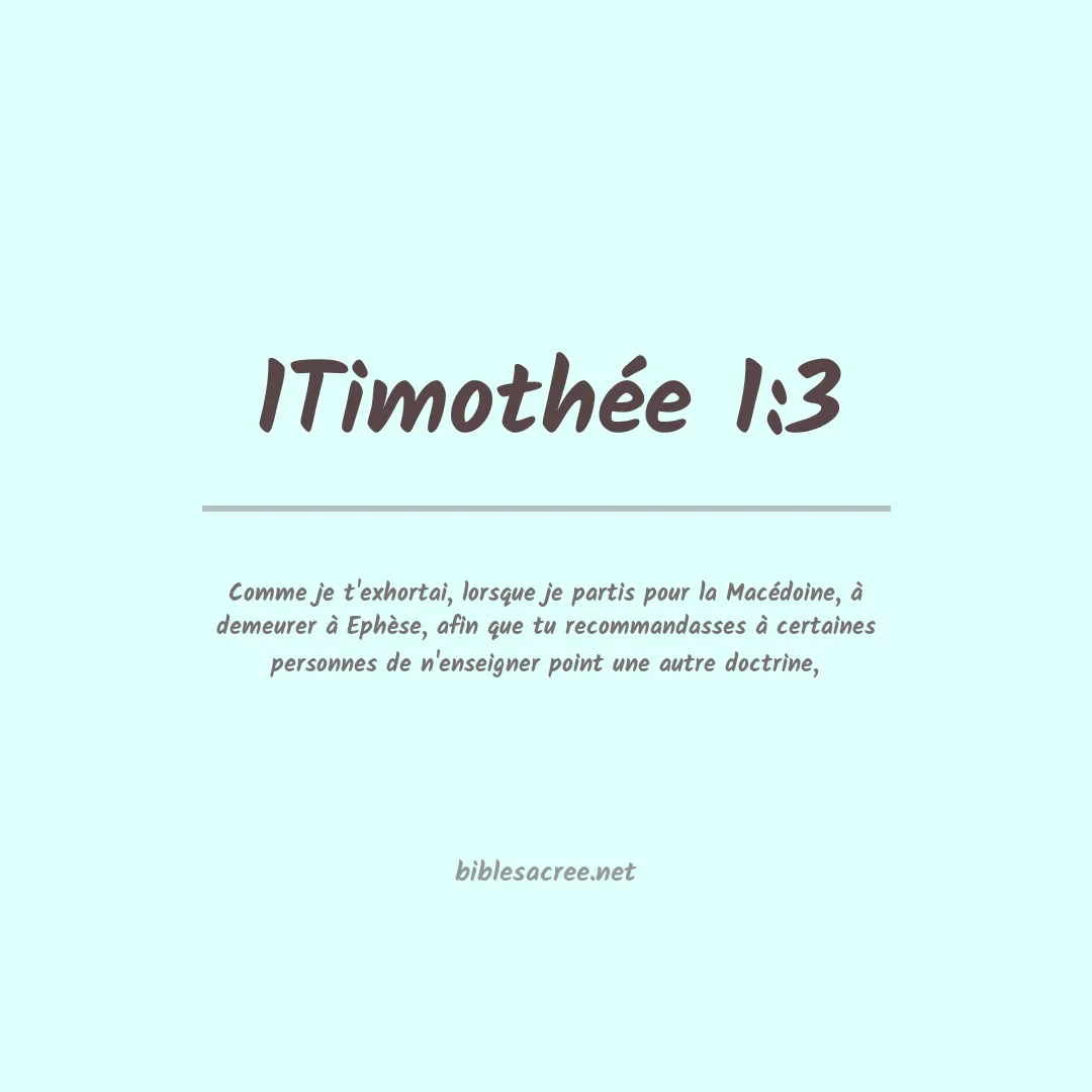 1Timothée - 1:3
