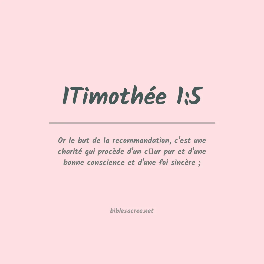 1Timothée - 1:5