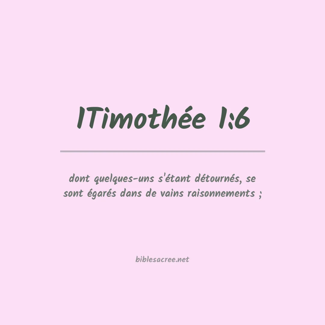 1Timothée - 1:6