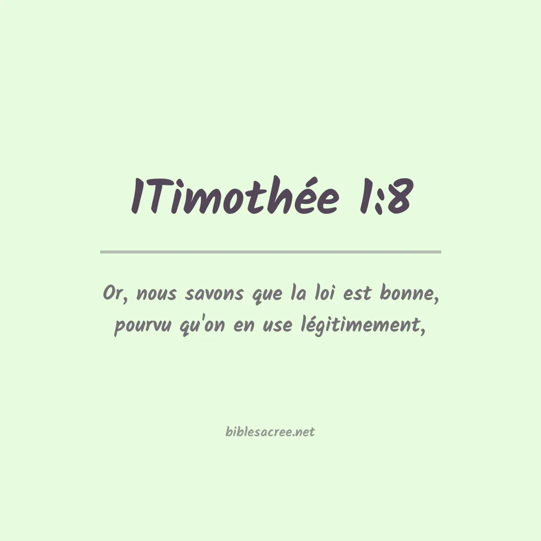 1Timothée - 1:8