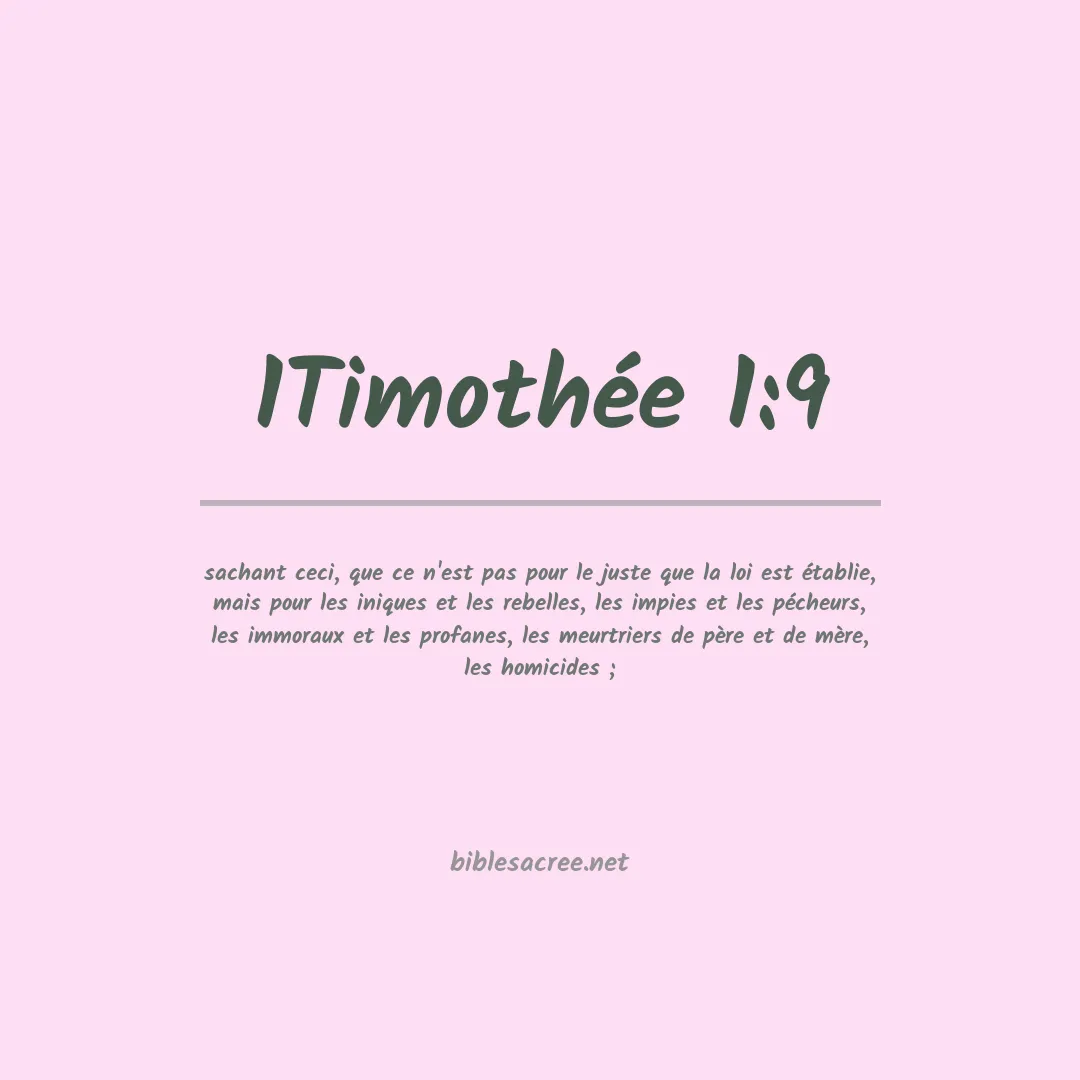 1Timothée - 1:9