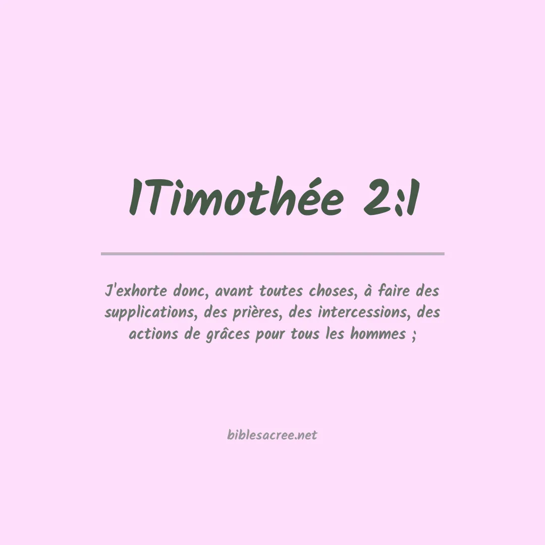 1Timothée - 2:1
