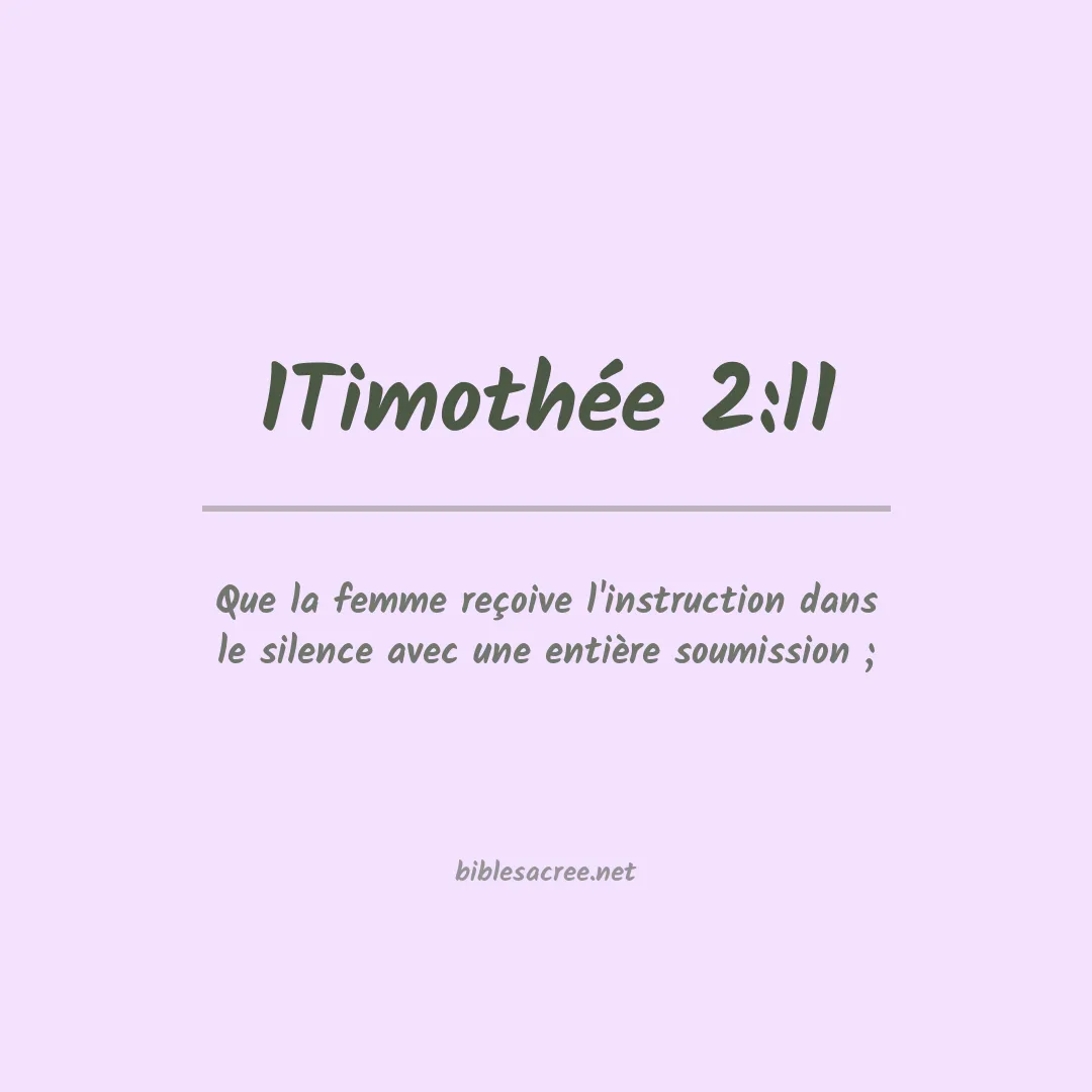 1Timothée - 2:11