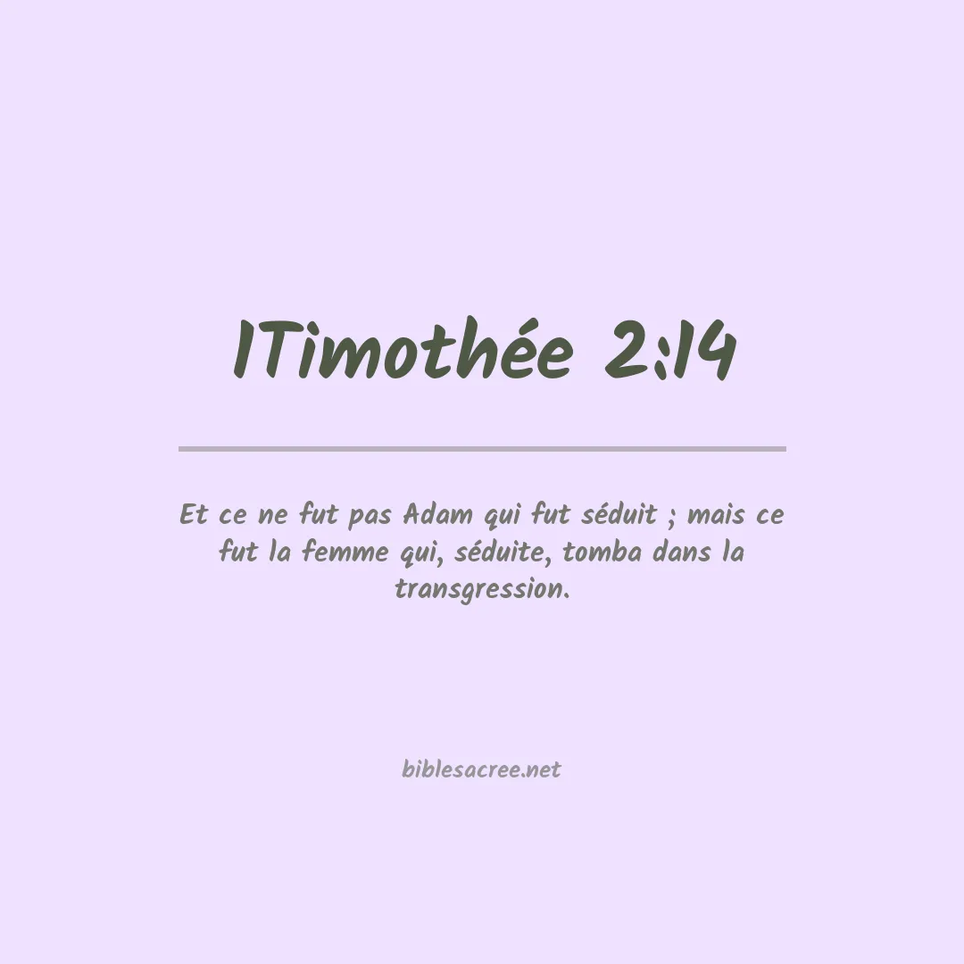1Timothée - 2:14