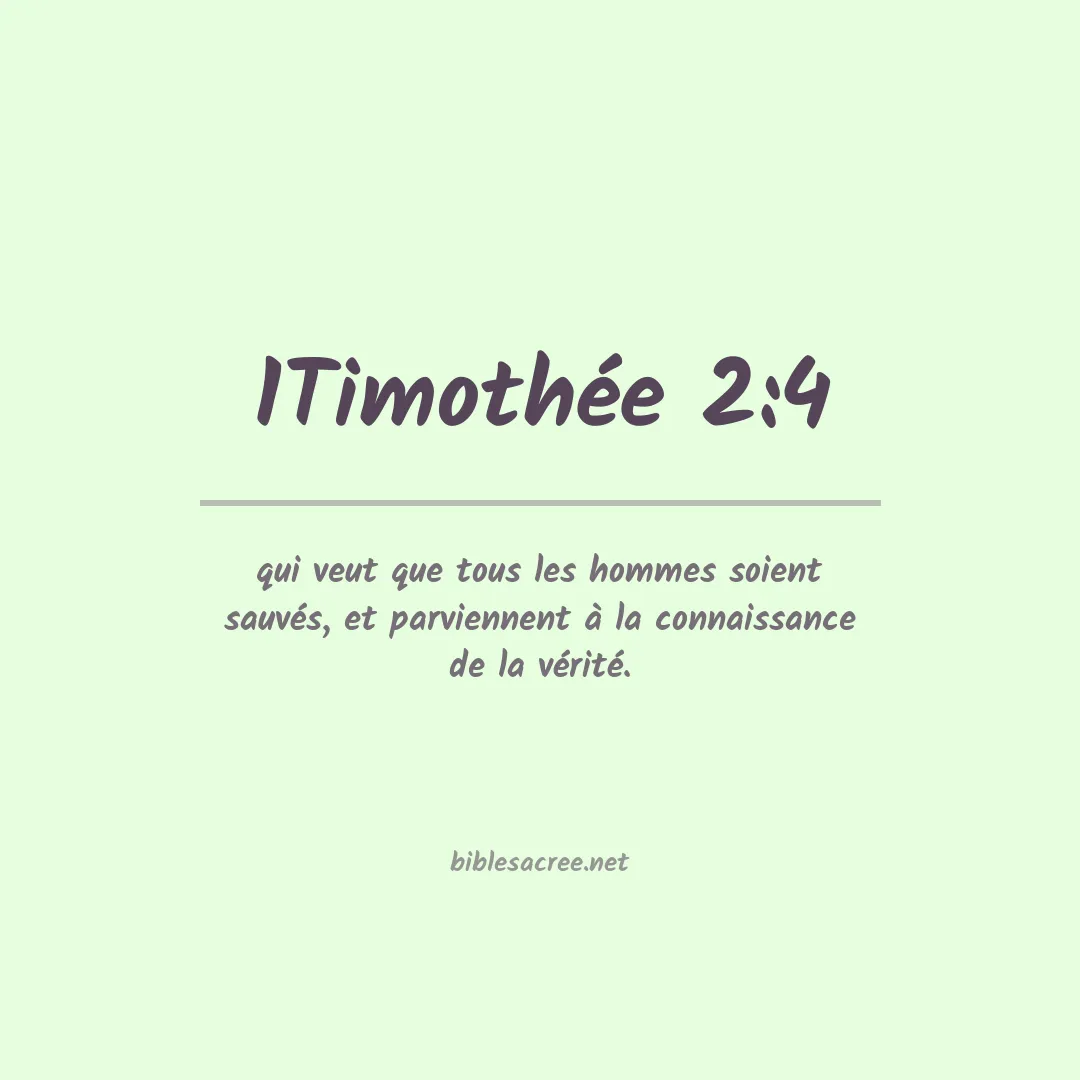 1Timothée - 2:4