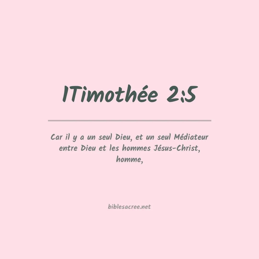 1Timothée - 2:5