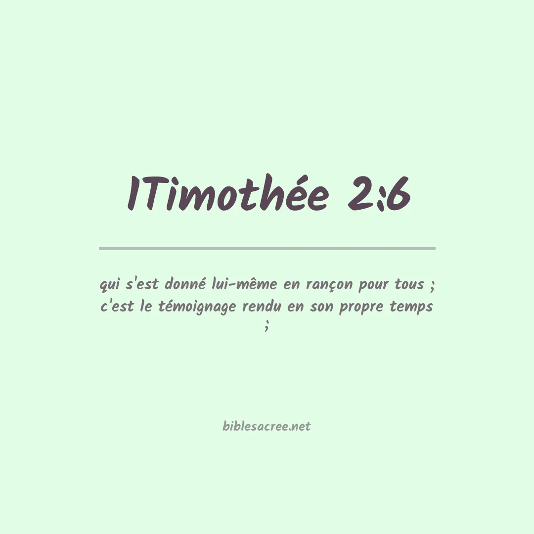 1Timothée - 2:6