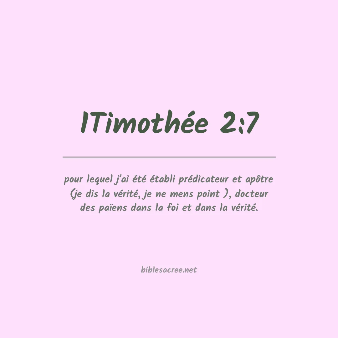 1Timothée - 2:7