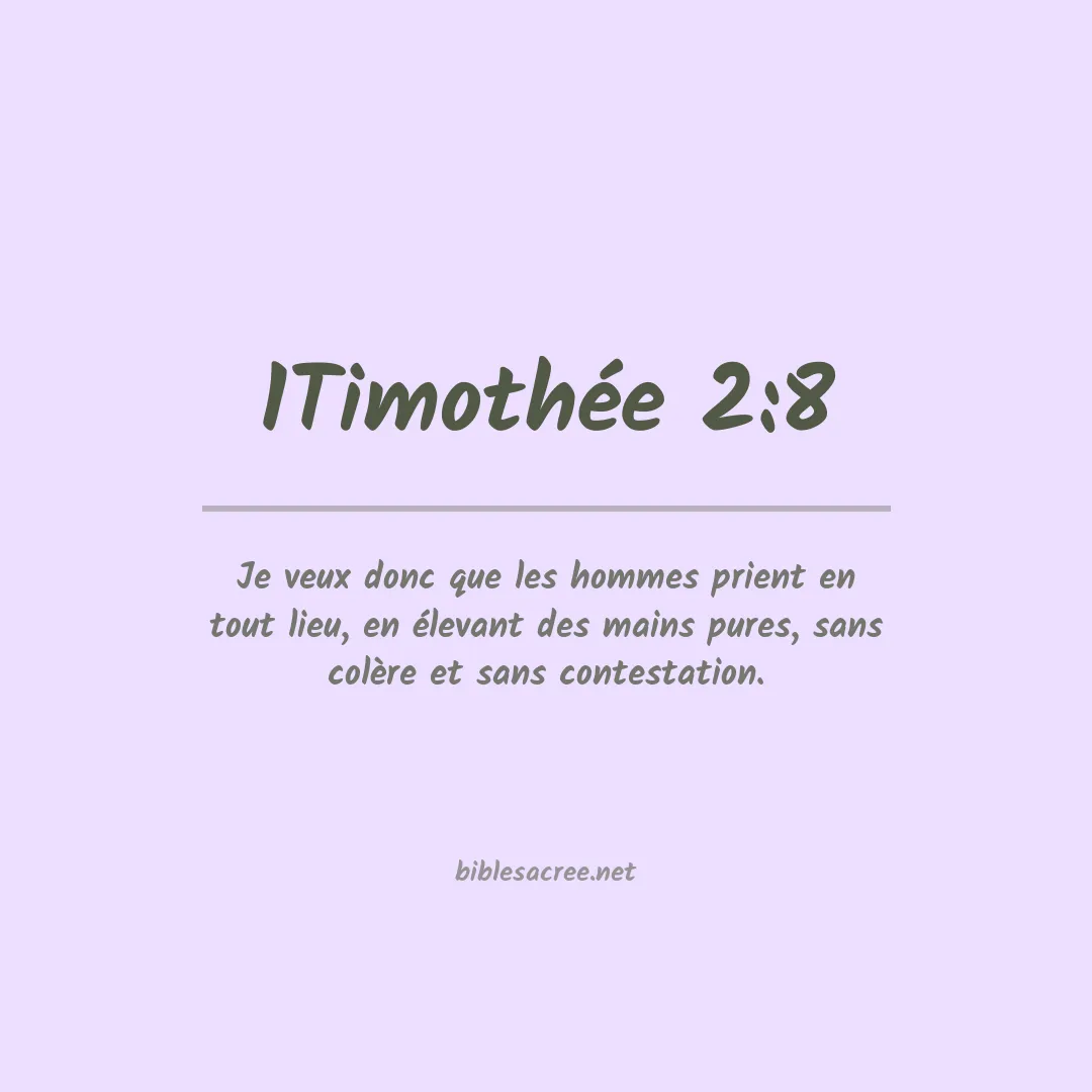 1Timothée - 2:8
