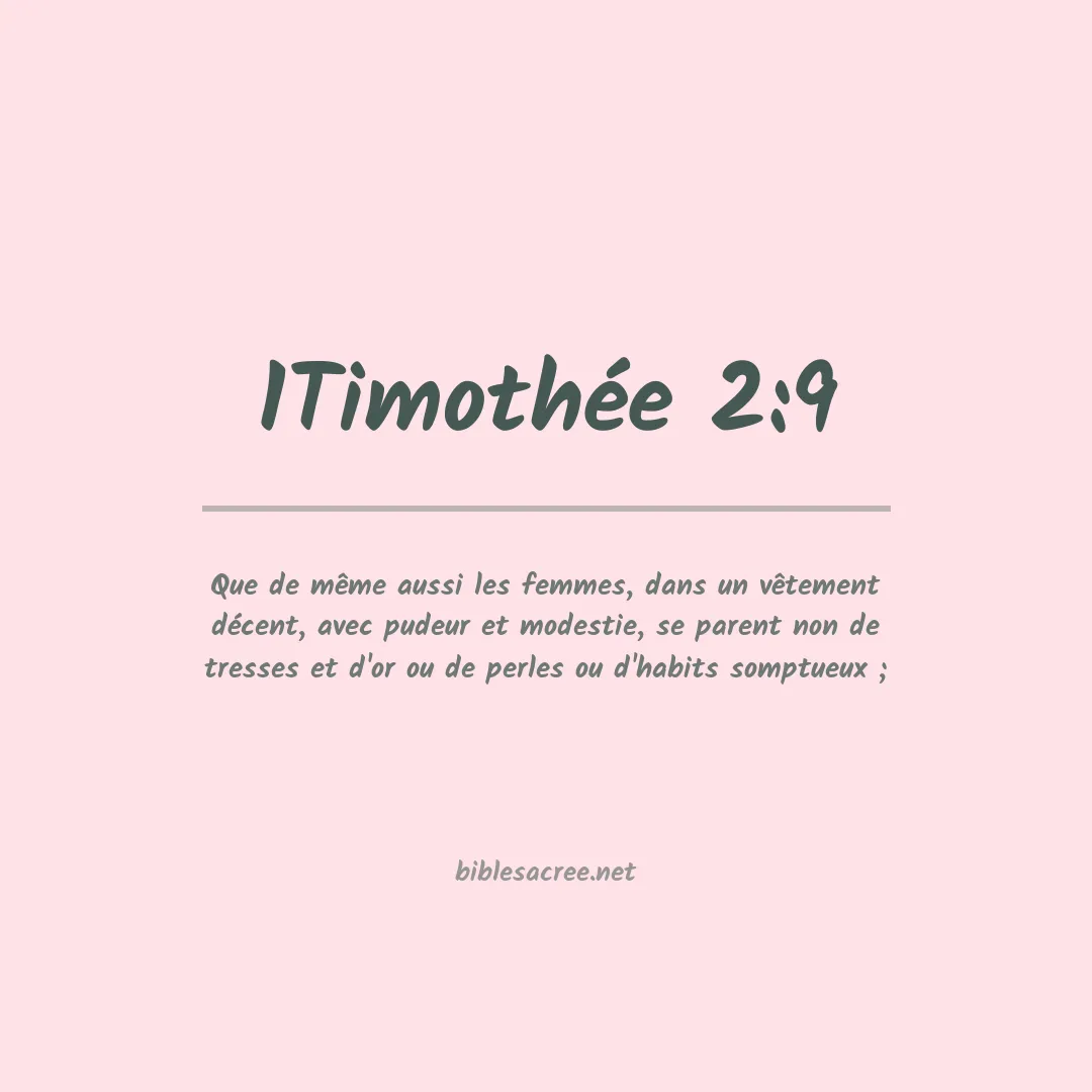 1Timothée - 2:9