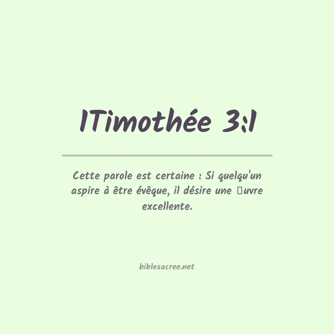 1Timothée - 3:1