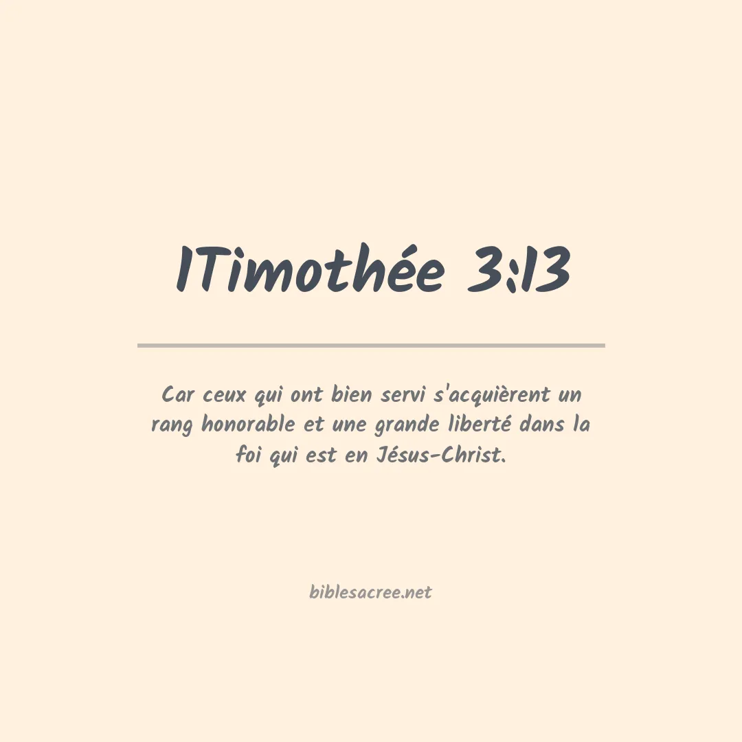 1Timothée - 3:13