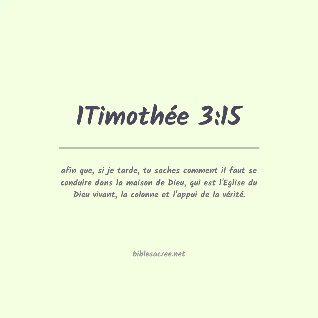 1Timothée - 3:15