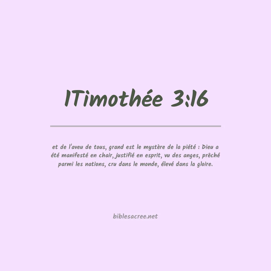 1Timothée - 3:16
