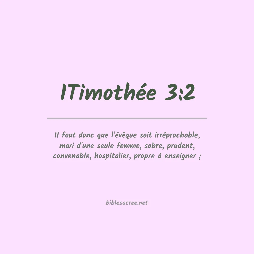 1Timothée - 3:2