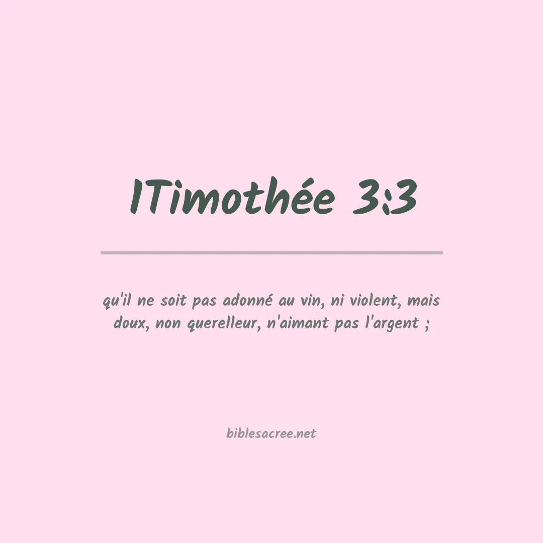 1Timothée - 3:3