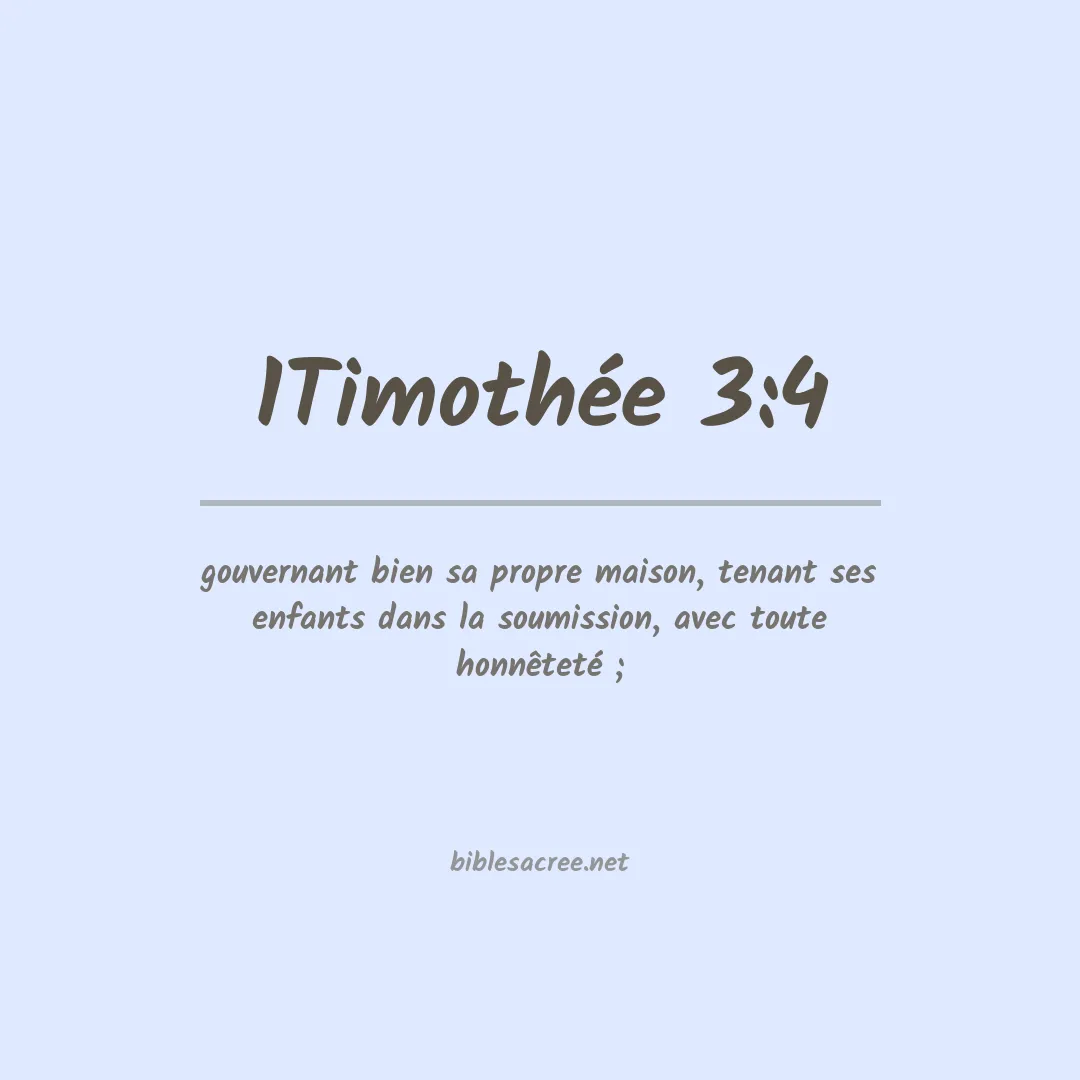 1Timothée - 3:4
