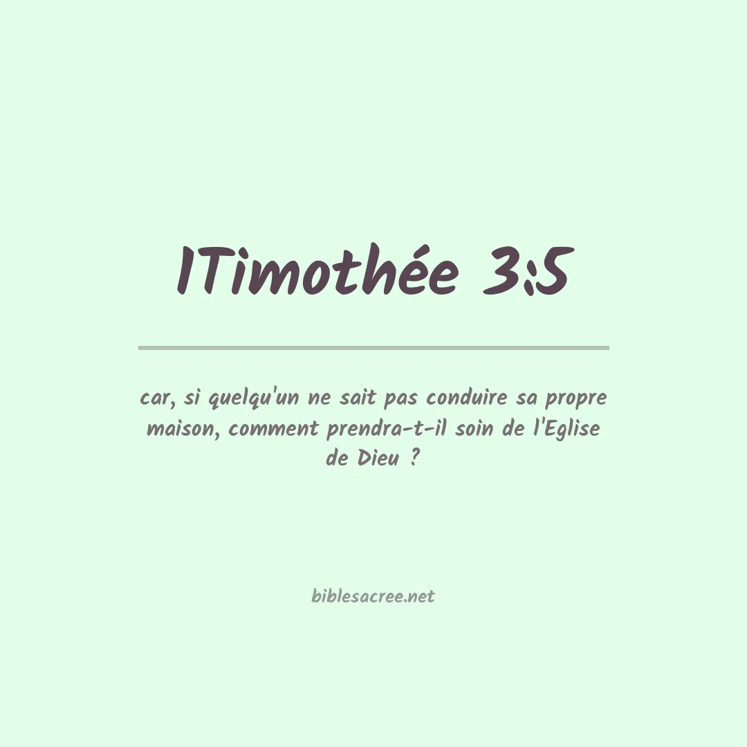 1Timothée - 3:5