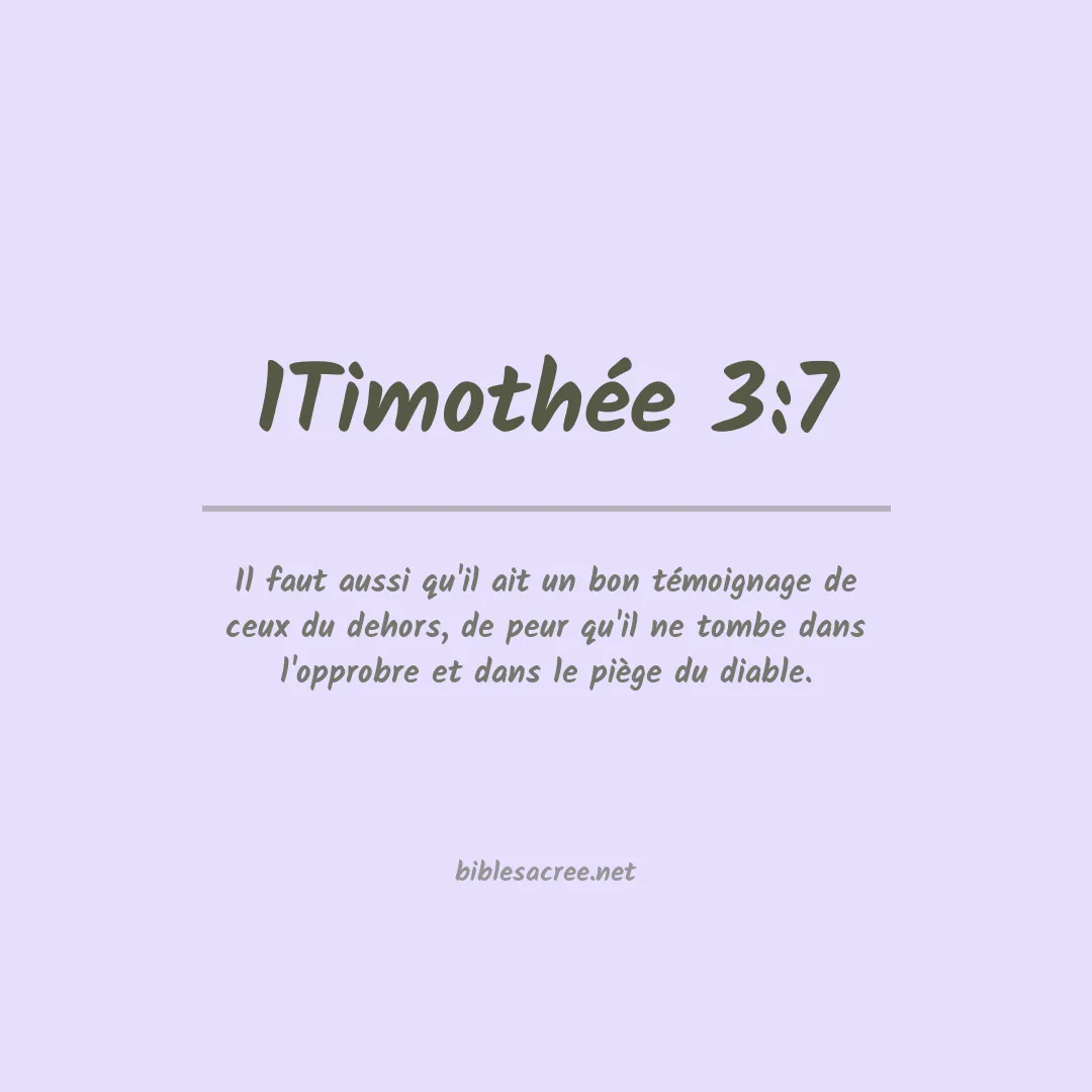 1Timothée - 3:7