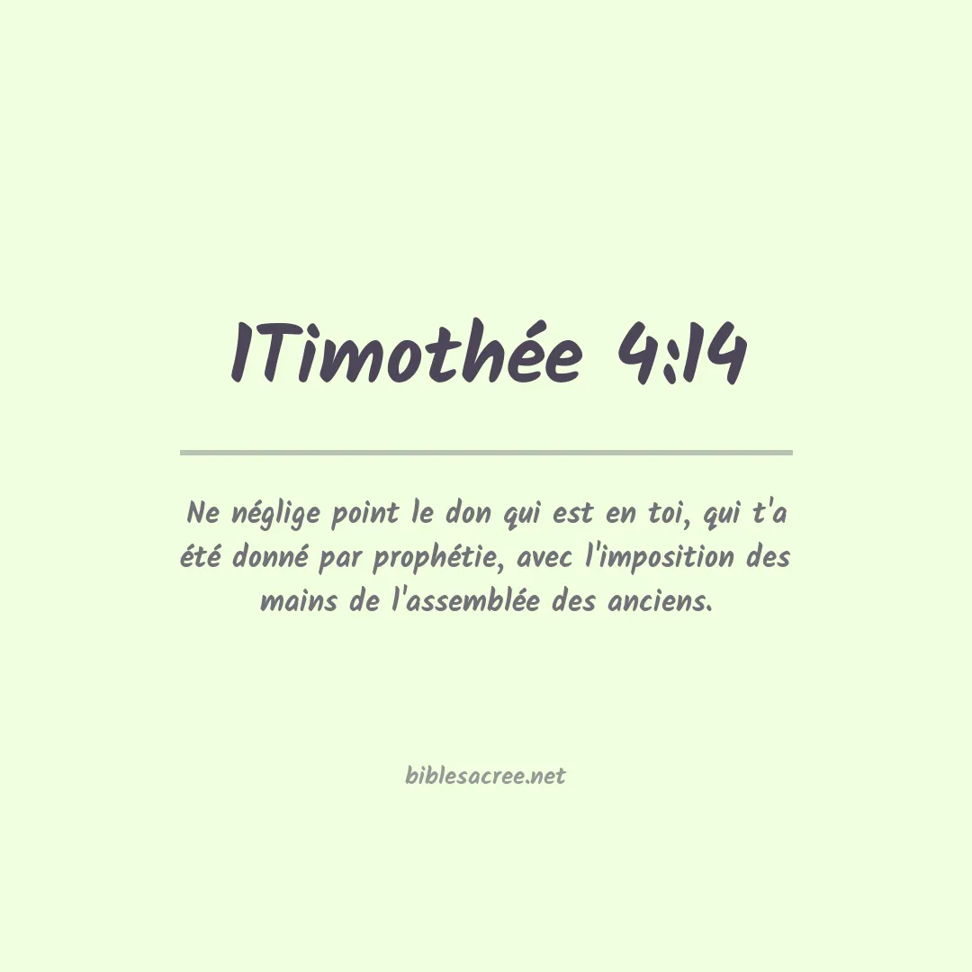 1Timothée - 4:14