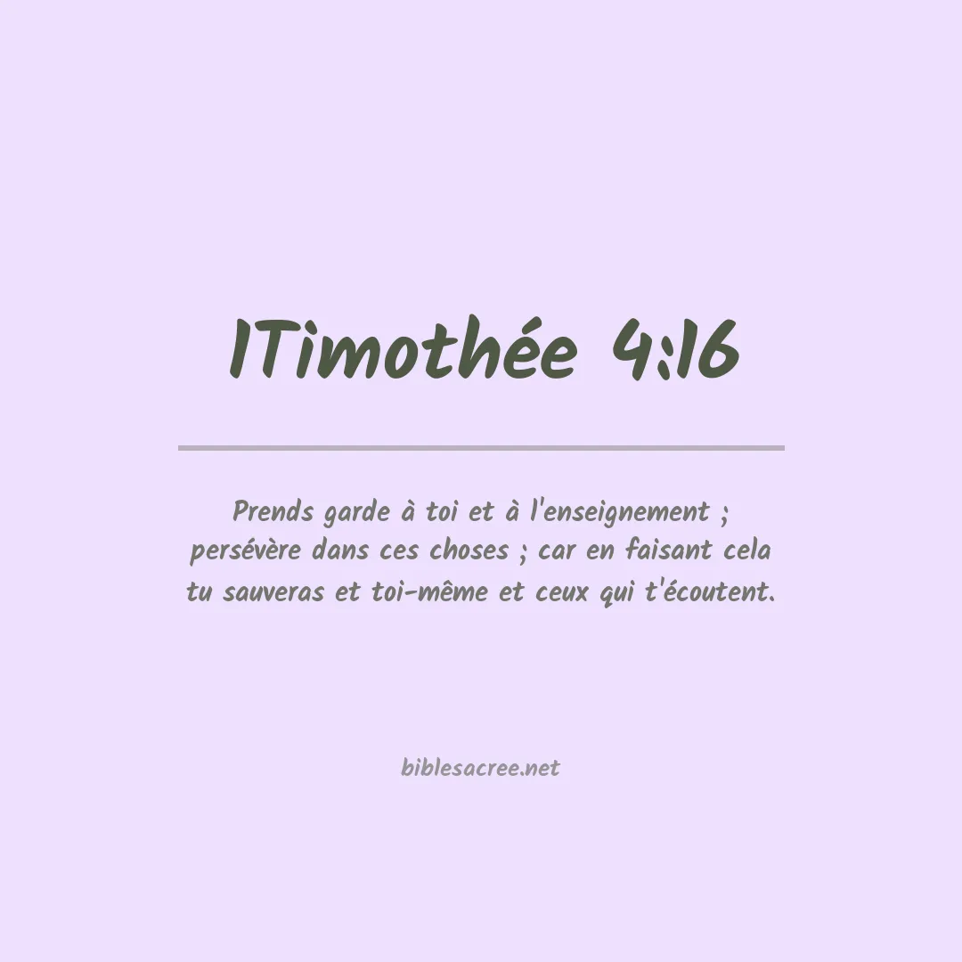 1Timothée - 4:16