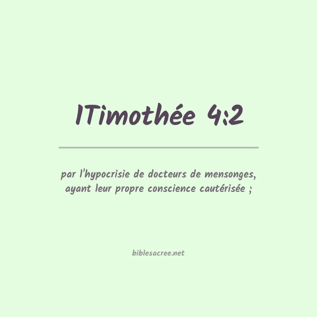 1Timothée - 4:2