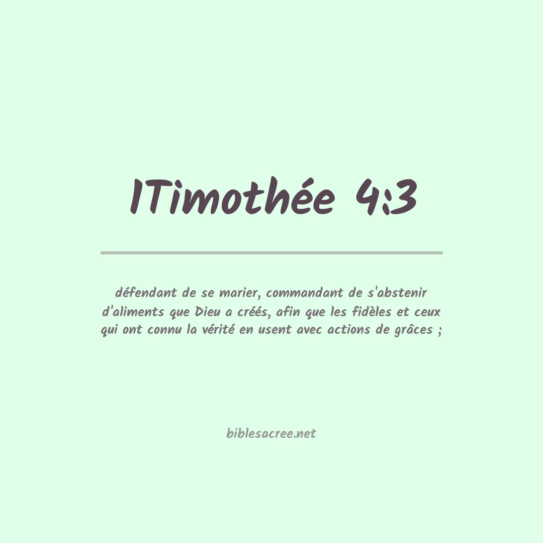 1Timothée - 4:3