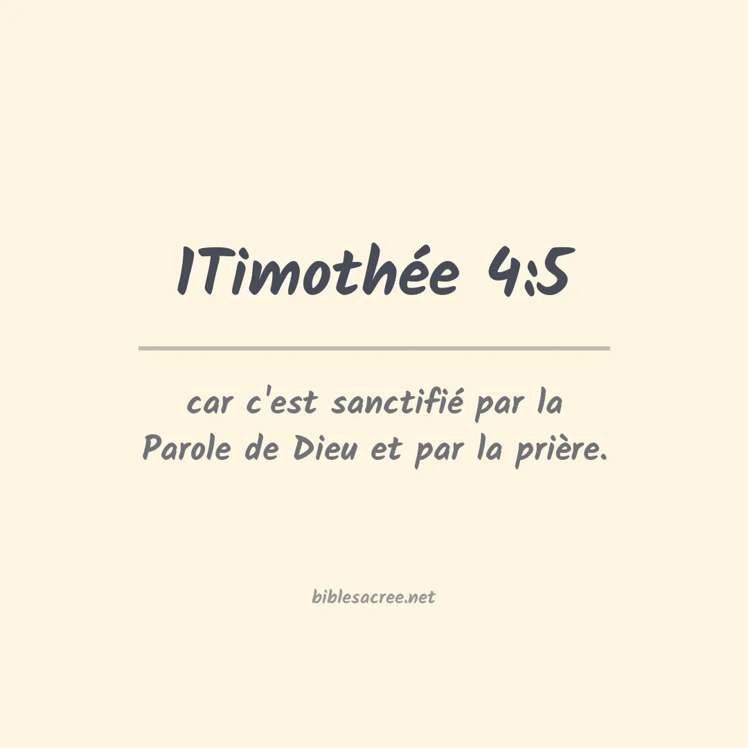 1Timothée - 4:5