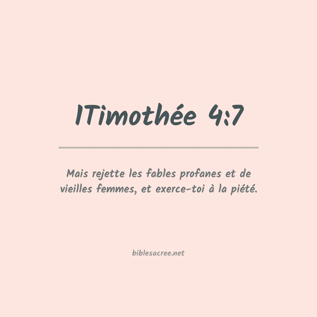 1Timothée - 4:7