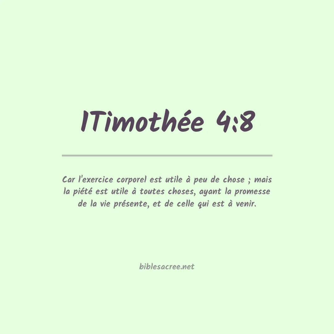 1Timothée - 4:8