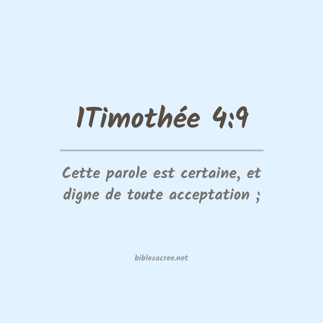 1Timothée - 4:9