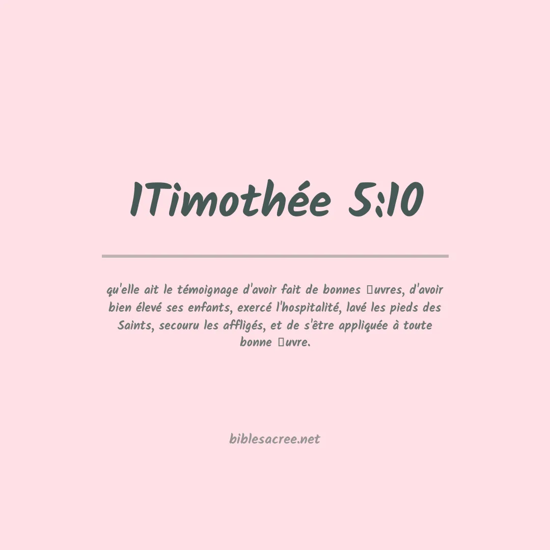 1Timothée - 5:10