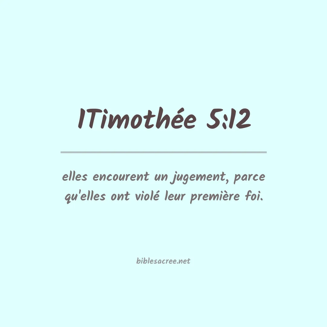 1Timothée - 5:12