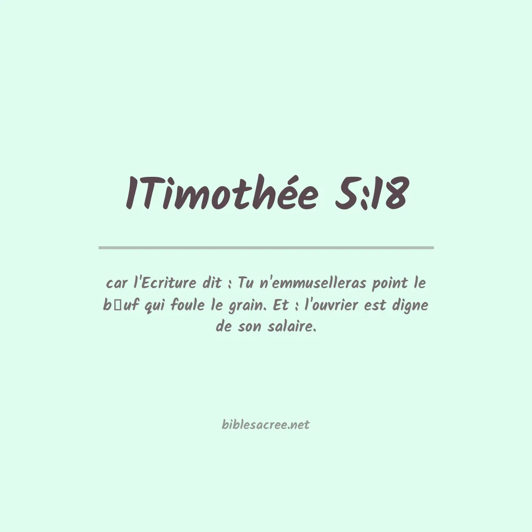 1Timothée - 5:18