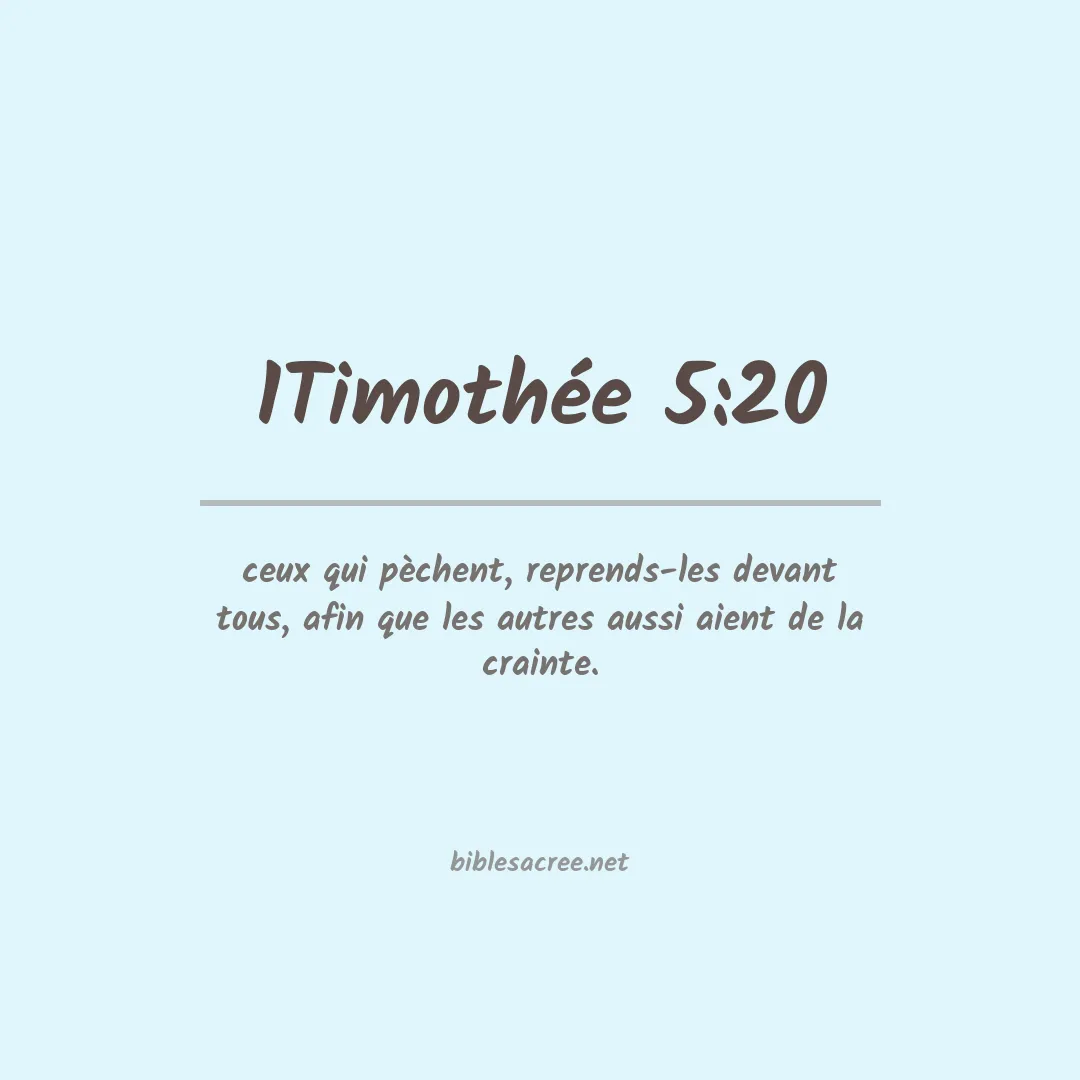 1Timothée - 5:20