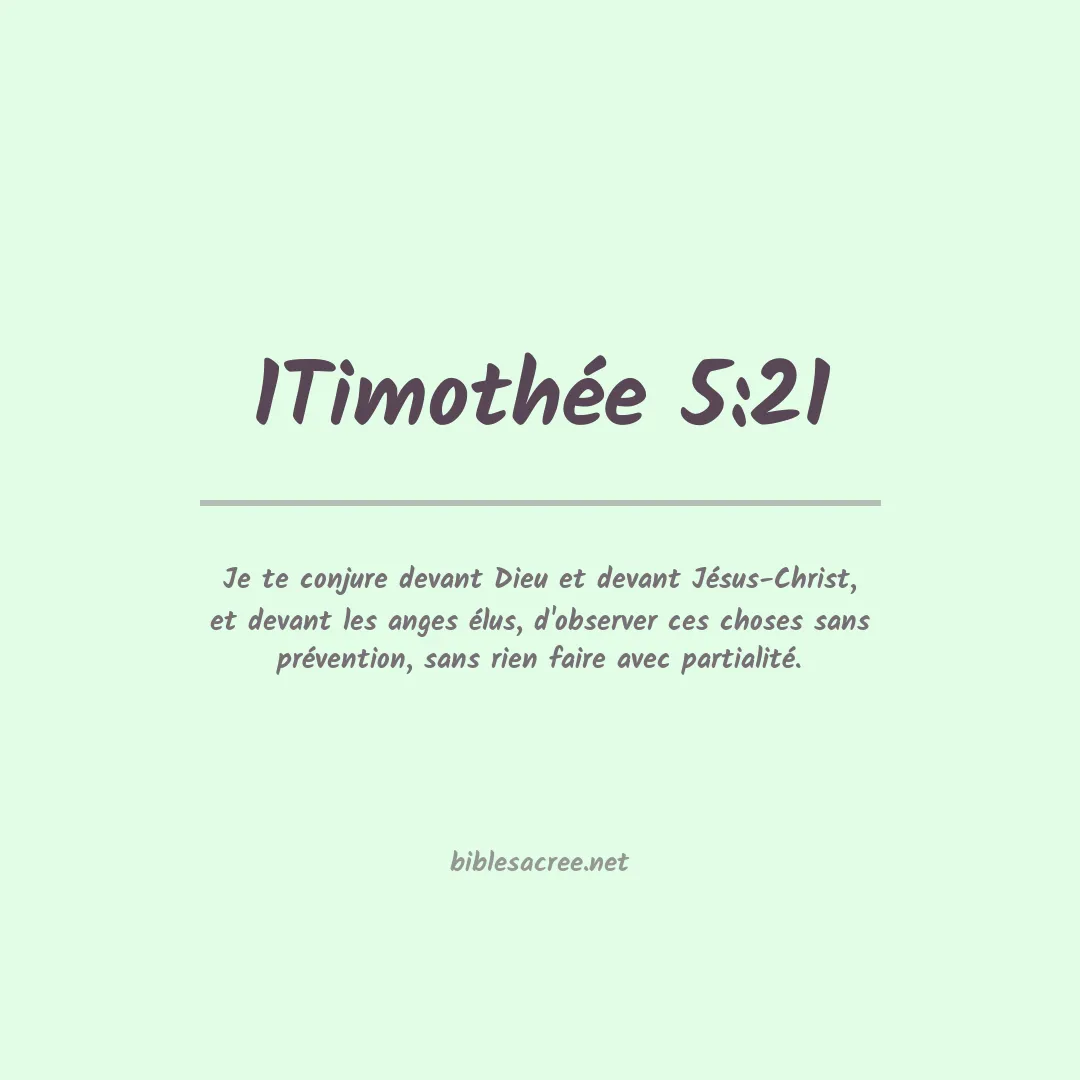 1Timothée - 5:21